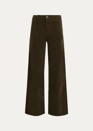 Frame Denim Le Slim Palazzo Modernist Pocket Corduroy Jeans