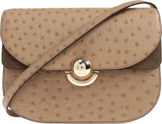 Furla Sfera S Structured Dotted Brown Leather Bag