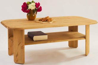 HOME AFFAIRE Couchtisch »Jayden 1« Breite 139 cm, aus massivem Kiefernholz