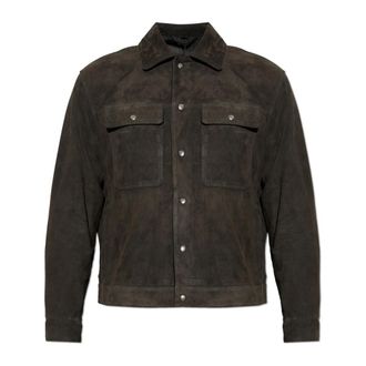AllSaints Shelton Jacket - Heren - Leren en Su&egrave;de Jassen - Zwart - XS - Su&egrave;de - Jassen