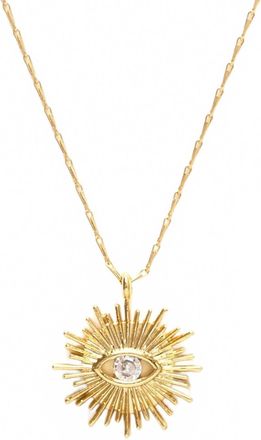 Amano Studio Womens Crystal Mystic Eye Necklace In Gold
