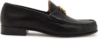 Valentino Garavani Vlogo Leather Loafers - Black - 44 (IT44 / UK10)