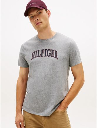Tommy Hilfiger Mens Hilfiger Arch Logo T-Shirt - Grey - XXXL