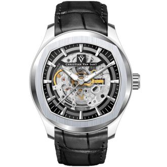 Christian Van Sant Mens Romeo Black Dial Watch