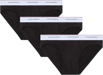 Dsquared2 3-Pack Katoen Stretch Briefs - Heren - Onderbroek - Zwart - XS - Katoen - Ondergoed