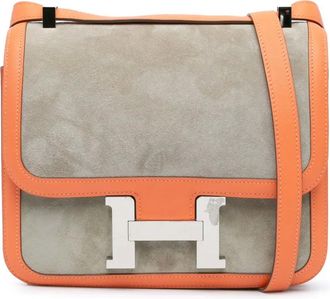 Hermès Borsa a tracolla Constance 24 in pelle Swift e Doblis 2014 - Grigio
