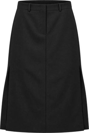 Fendi Grain de Poudre Rok - Dames - Midirokken - Zwart - M - Wol - Rokken