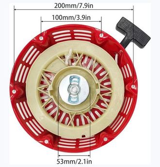 OEM Dispositivo De Arranque Por Cuerda Con Cable, Arrancador Inverso, Compatible Con Honda Gx340 Gx390 420cc, Rojo, 28400-ze3-w01za