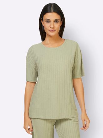 Feel Good T-Shirt FEEL GOOD Shirt, Damen, Gr. 36/38, gr&uuml;n (lindgr&uuml;n), 64% Polyester, 32% Viskose, 4% Elasthan, unifarben, Shirts T-Shirt