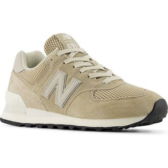 New Balance 574 Sneaker in Beige/Nb White at Nordstrom, Size 8.5