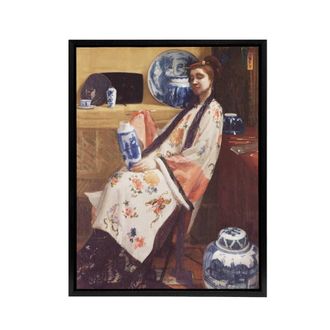 Artery8 James McNeill Whistler Purple & Rose Framed Canvas Wall Art Print | Size: W24 x H32
