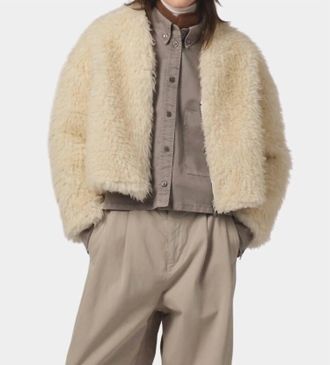 Eat Dust Shetland Alaska Fluff Jacket In Ecru
