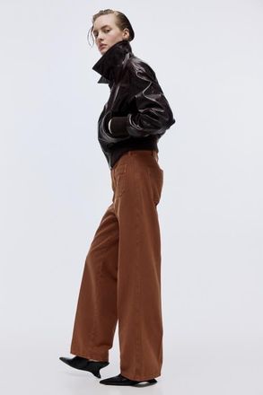 H&M Straight High Jeans in Terracotta at Nordstrom, Size 14