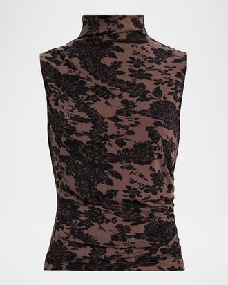 Veronica Beard Mylie Floral Sleeveless Top