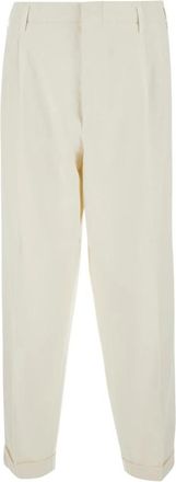Brunello Cucinelli Gecuffte Chino Broek - Heren - Chinos - Beige - L - Katoen - Broeken