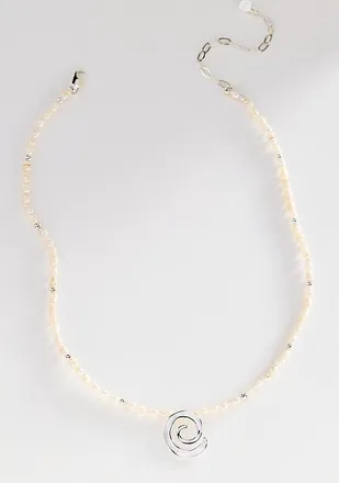 Ettika Aura Swirl Pearl Choker Necklace