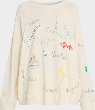 The Great. The Slouch Golden State Embroidered Sweatshirt