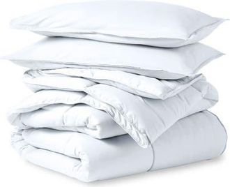 Bare Home All-Season Down Alternative Comforter Set - Oversized King in White at Nordstrom