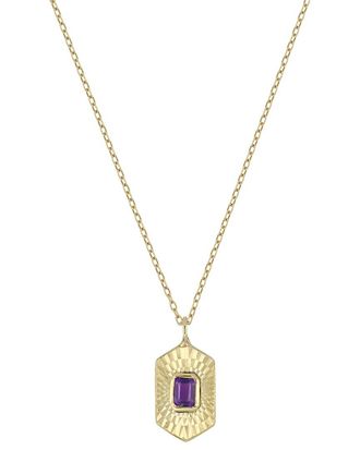 Bony Levy 14K Color 14K 0.06 Ct. Tw. 1 Amethyst Pendant Necklace