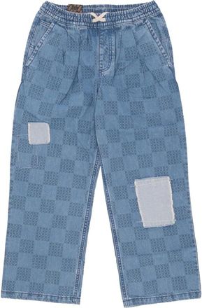 Vans Check Denim Loose Crop Jeans - Dames - Regular Fit Jeans - Blauw - M - Denim - Jeans