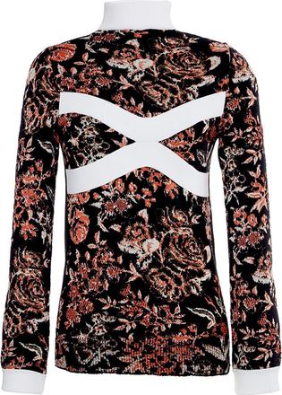 J.W.Anderson Black Multicolor Floral Mock Neck Sweater Size M