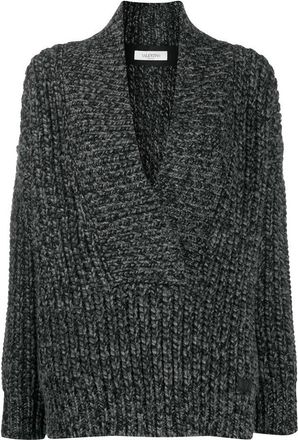 Valentino Garavani Oversized Melange-Knit Jumper