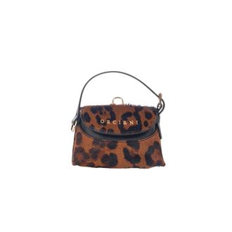 Orciani Charm Mini Nana Leo in cavallino - Dames - Handtassen - Bruin - ONE Size - Leer - Tassen