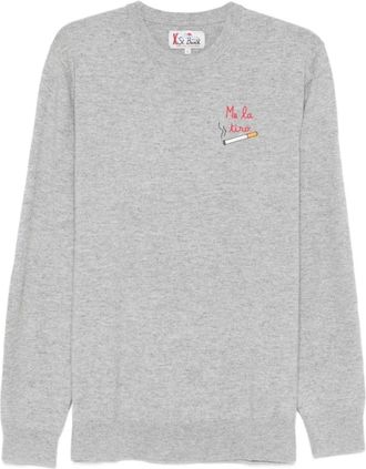 MC2 Saint Barth Truien & Vesten, Heren, Grijs, M, Wol, Heron Light Embry Sweater