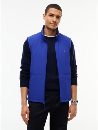 Tommy Hilfiger Mens TH Performance Mixed-Media Vest - Wedge Blue - XXXL