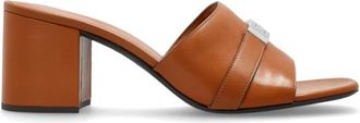Tory Burch Leelee Muiltjes met Hak - Dames - Muiltjes - Bruin - 39 EU - Leer - Schoenen