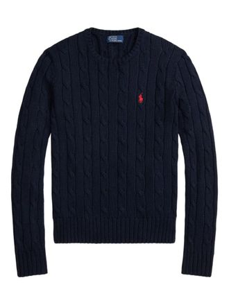 Polo Ralph Lauren Cable-Knit Slim Fit Cotton Crewneck Jumper Clothing