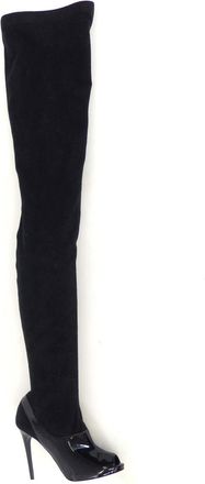 Stella McCartney Runway Thigh High Black Boots Size 35