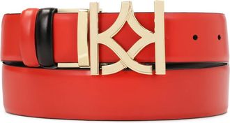 Kazar Rood en zwart dubbelzijdige riem - Dames - Riemen - Rood - 110 CM - Leer - Accessoires