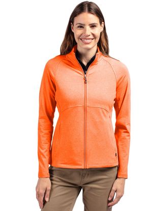 Cutter & Buck Adapt Eco Knit Heather Recycled Womens Full Zip