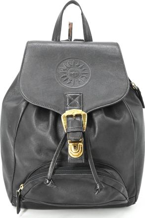 Versace Black Leather Backpack (Pre-Owned)