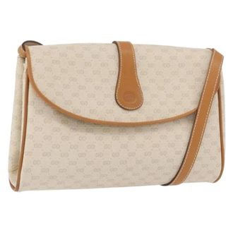 Gucci Pre-owned Cross Body Bags, female, Beige, Size: ONE SIZE Pre-owned Vintage Small GG Shoulder Bag