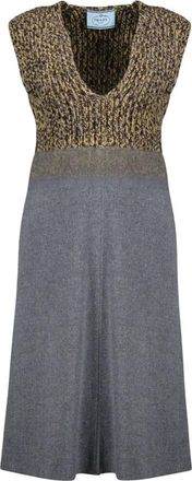 Prada Mujer, Vestidos, Gris, Talla: S