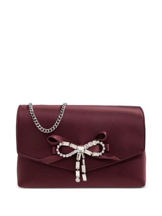 Jimmy Choo London mini bow-detail shoulder bag - women - Fabric - One Size - Red