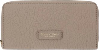 Marc O'Polo Textured Leather Zip-Around Wallet - Dames - Portefeuilles - Beige - ONE Size - Leer - Accessoires