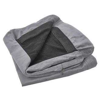 Beliani Funda De Sof&aacute; 2 Plazas De Terciopelo Gris Con Cierre Extra&iacute;ble Bernes
