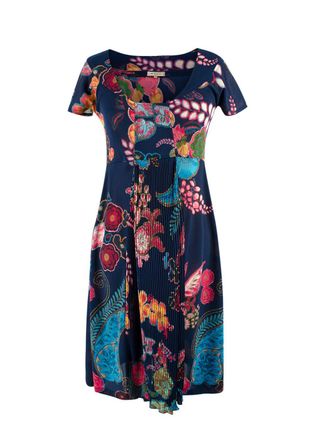 Etro Multicoloured Paisley Print Pleated Mini Dress Size XXS