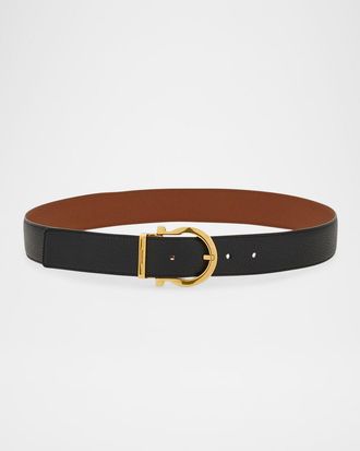 Ferragamo Donna Reversible Leather Belt