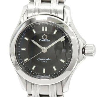 Omega Pre-owned Watches, female, Black, Size: ONE SIZE Pre-owned Seamaster Stainless Steel Watch 2581.52