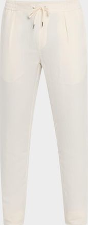 Ralph Lauren Purple Label Mens Hand-Tailored Silk-Linen Trousers