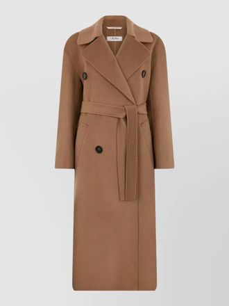 Max Mara cashmere wool belted single-breasted coat