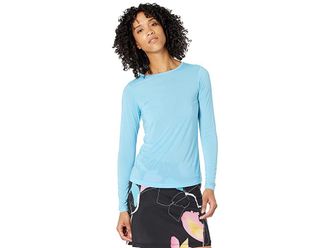 Jamie Sadock Sunsense Crew Neck Top Long Sleeve Womens Clothing Casablanca : XS, Spandex/Nylon