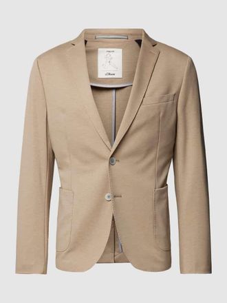 s.Oliver Black Label 2-Knopf-Sakko mit Viskose-Anteil in Beige, Größe 102