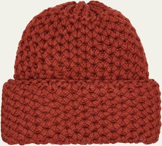 inverni Cashmere Honeycomb Knit Beanie