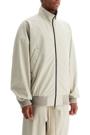 Fear of God Mens Bomber Jacket With Zip In Nylon Blend - Nude Wool - Size X-Large
