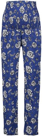 Queen Mum Womens Pants Woven AOP Singapore Maternity Trousers, Multicolour (Sodalite Blue P), 12 (Size: Medium)